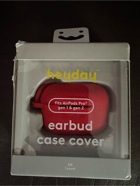 heyday Red Earbud Case Cover for AirPods Pro Gen 1 & Gen 2 - Silicone